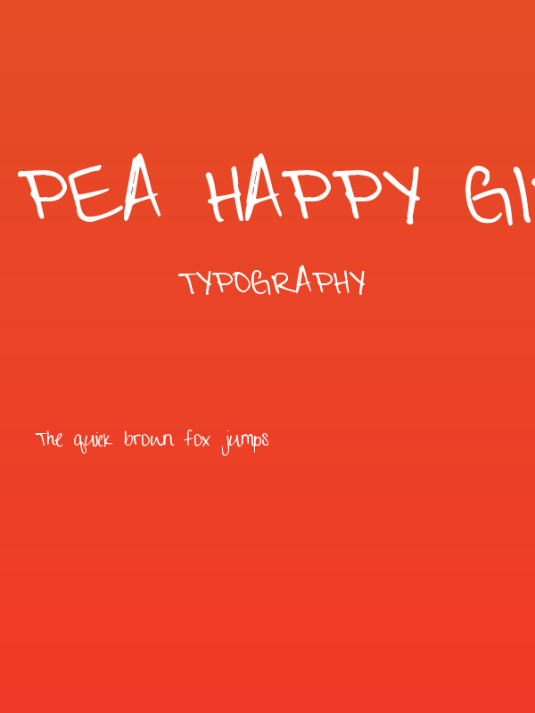 Pea Happy Girl Poster