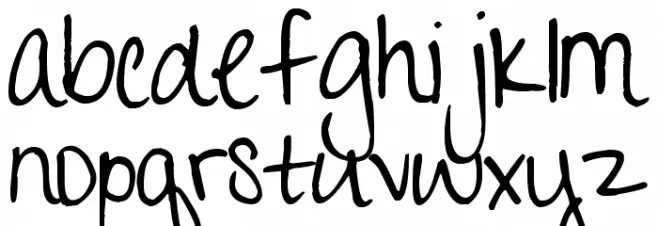 Pea Happy Girl फ़ॉन्ट लोअरकेस