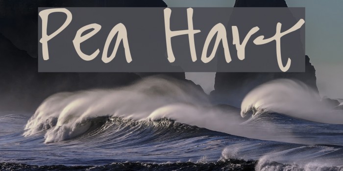 Pea Hart Font examples