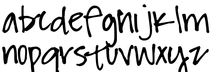 Pea Hart Font LOWERCASE