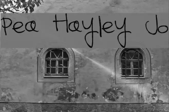 Pea Hayley Jo Font examples