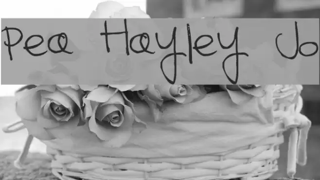 Pea Hayley Jo Font examples