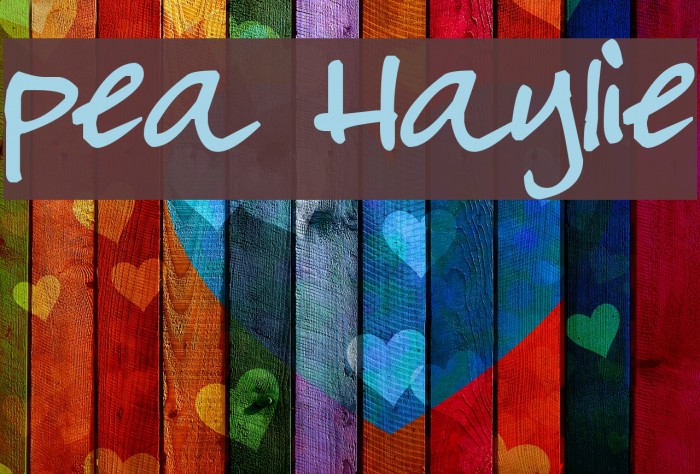 Pea Haylie Font examples