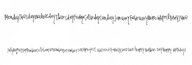Pea Heather's Doodle Phrases Schriftart Groß