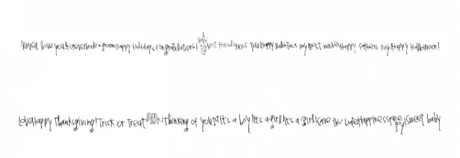 Pea Heather's Doodle Phrases Font LOWERCASE