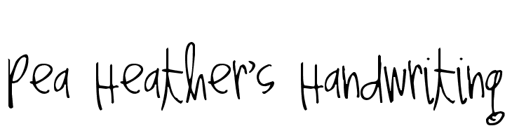 Pea Heather's Handwriting Font