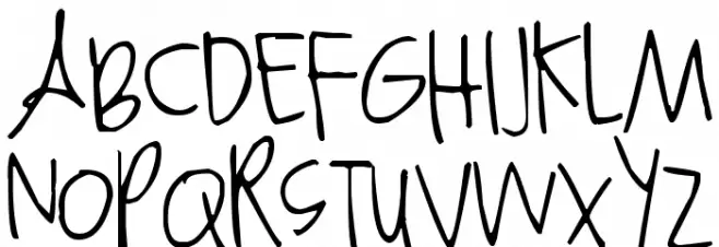 Pea Heather's Handwriting 字体 大写