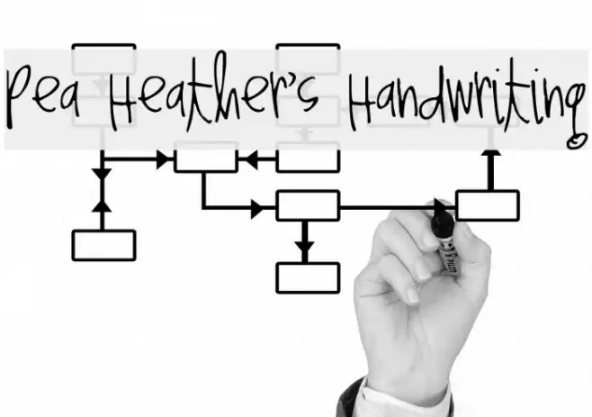 Pea Heather's Handwriting Font examples