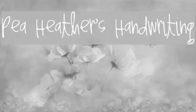 Pea Heather's Handwriting Font examples