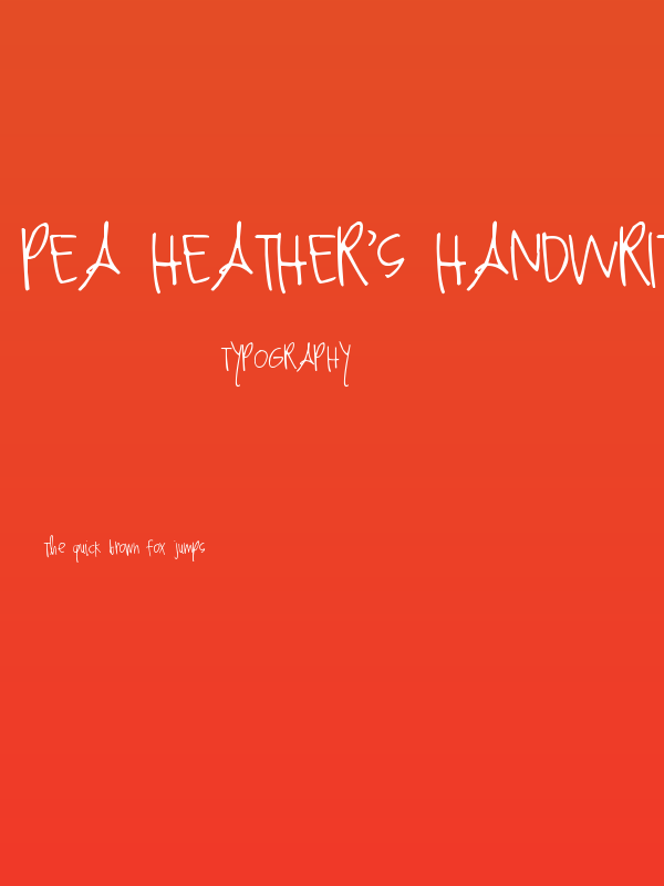 Pea Heather's Handwriting Poster