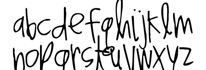 Pea Heather's Handwriting Font LOWERCASE