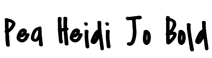 Pea Heidi Jo Bold Font