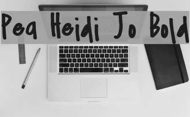 Pea Heidi Jo Bold Font examples
