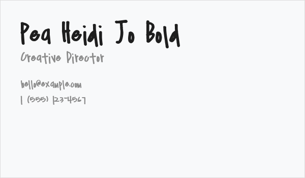Pea Heidi Jo Bold Business Card