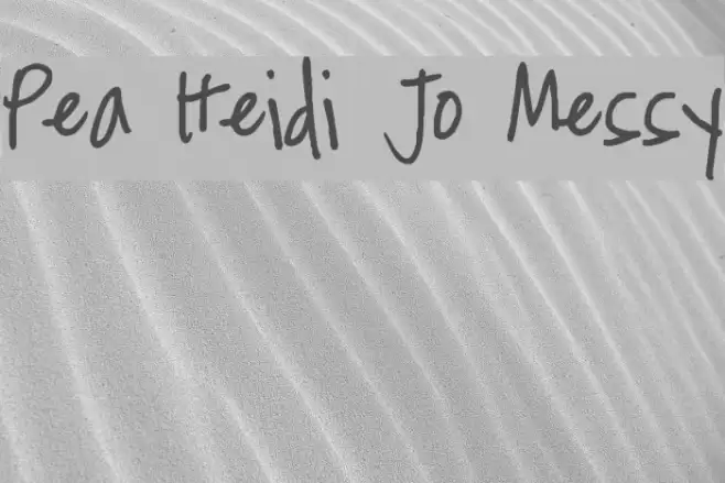 Pea Heidi Jo Messy Font examples