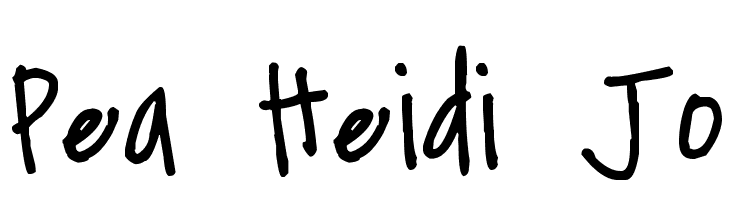 Pea Heidi Jo  नि: शुल्क फ़ॉन्ट्स डाउनलोड