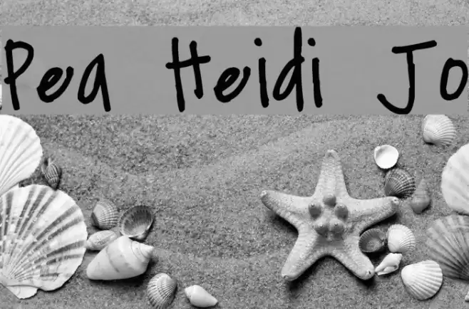 Pea Heidi Jo Font examples
