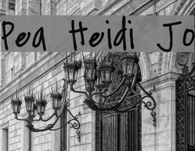 Pea Heidi Jo Font examples