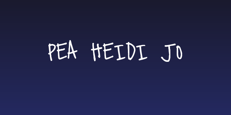 Pea Heidi Jo Social Header