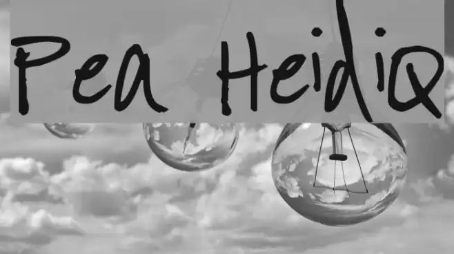 Pea HeidiQ Font examples