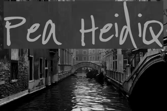 Pea HeidiQ Font examples
