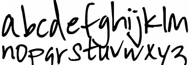 Pea HeidiQ Schriftart Kleinbuchstaben