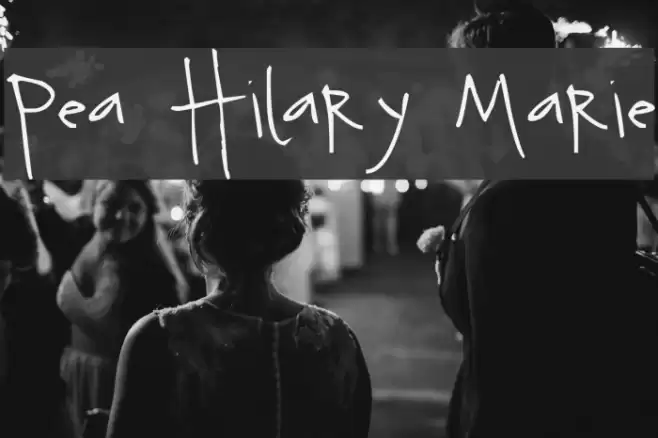 Pea Hilary Marie Font examples
