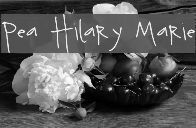 Pea Hilary Marie Font examples