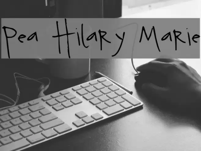 Pea Hilary Marie Font examples