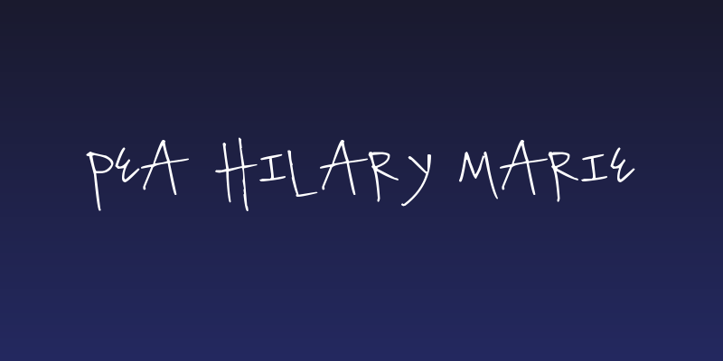 Pea Hilary Marie Social Header