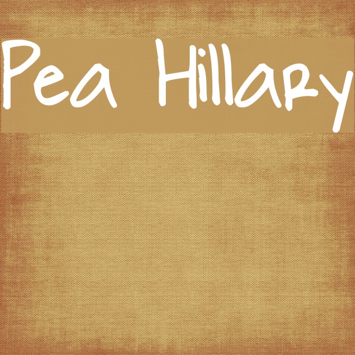 Pea Hillary Font examples