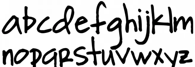 Pea Hillary Font LOWERCASE