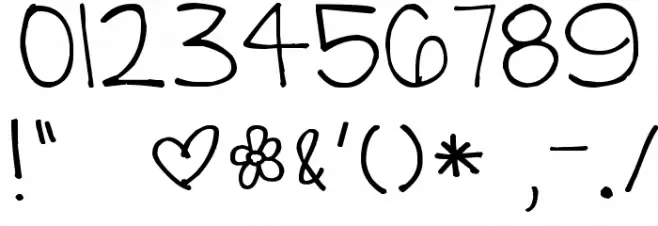 Pea Hollee Font OTHER CHARS