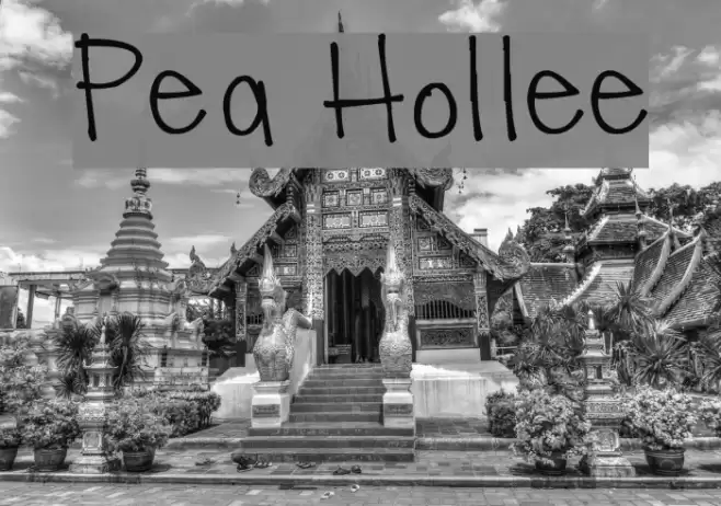 Pea Hollee Font examples