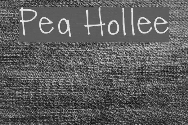 Pea Hollee Font examples