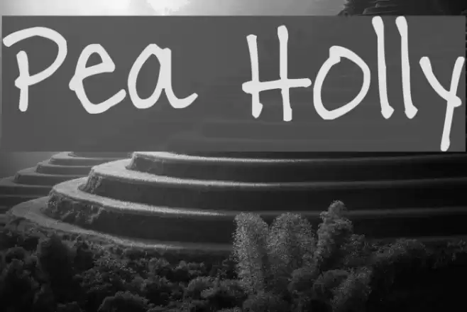 Pea Holly Font examples