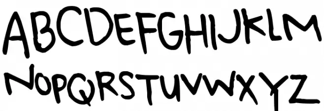 Pea Hunny Font UPPERCASE