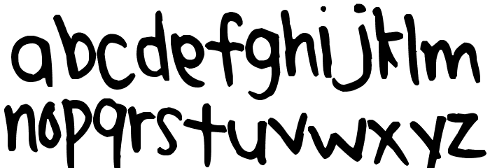Pea Hunny Font LOWERCASE