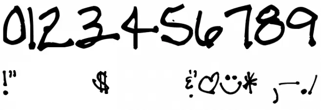 Pea Hunzer Font OTHER CHARS