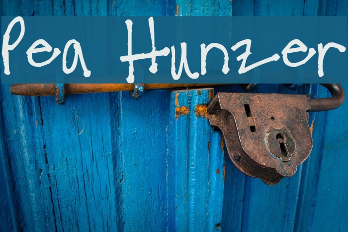 Pea Hunzer Font examples