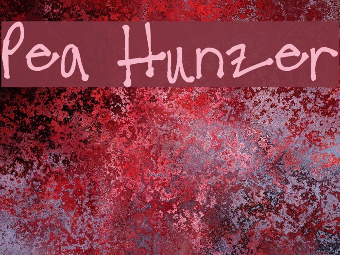 Pea Hunzer Font examples