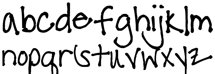 Pea Hunzer Font LOWERCASE