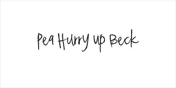 Pea Hurry Up Beck Logo