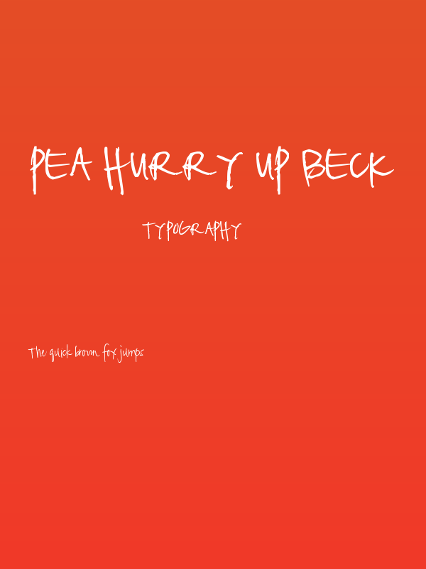 Pea Hurry Up Beck Poster
