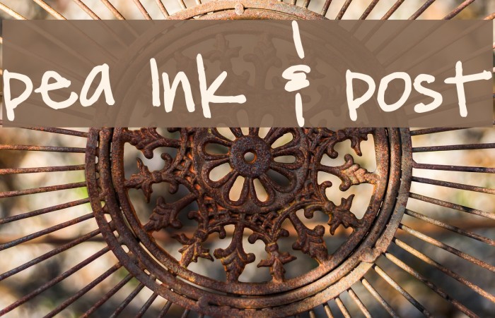 Pea Ink & Post Font examples