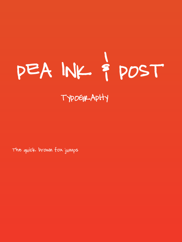 Pea Ink & Post Poster