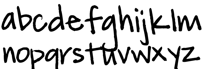 Pea Ink & Post Font LOWERCASE