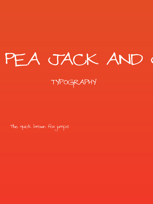 Pea Jack and Jane Poster