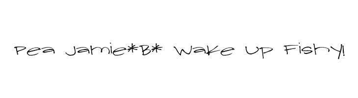 Pea Jamie*B* Wake Up Fishy!  Скачать бесплатные шрифты