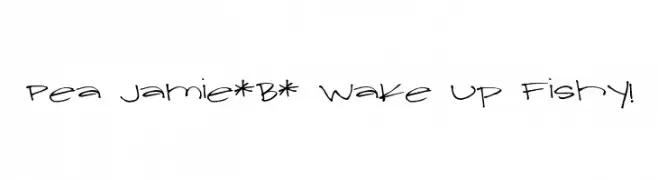 Pea Jamie*B* Wake Up Fishy!  les polices de caractères gratuit tlcharger